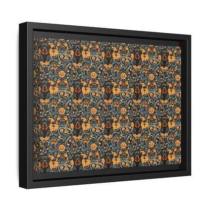 Ruffle Rottie Glamourific Matte Canvas, Framed