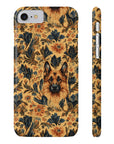 Autumnal German Shepherd Glamour Slim Phone Cases