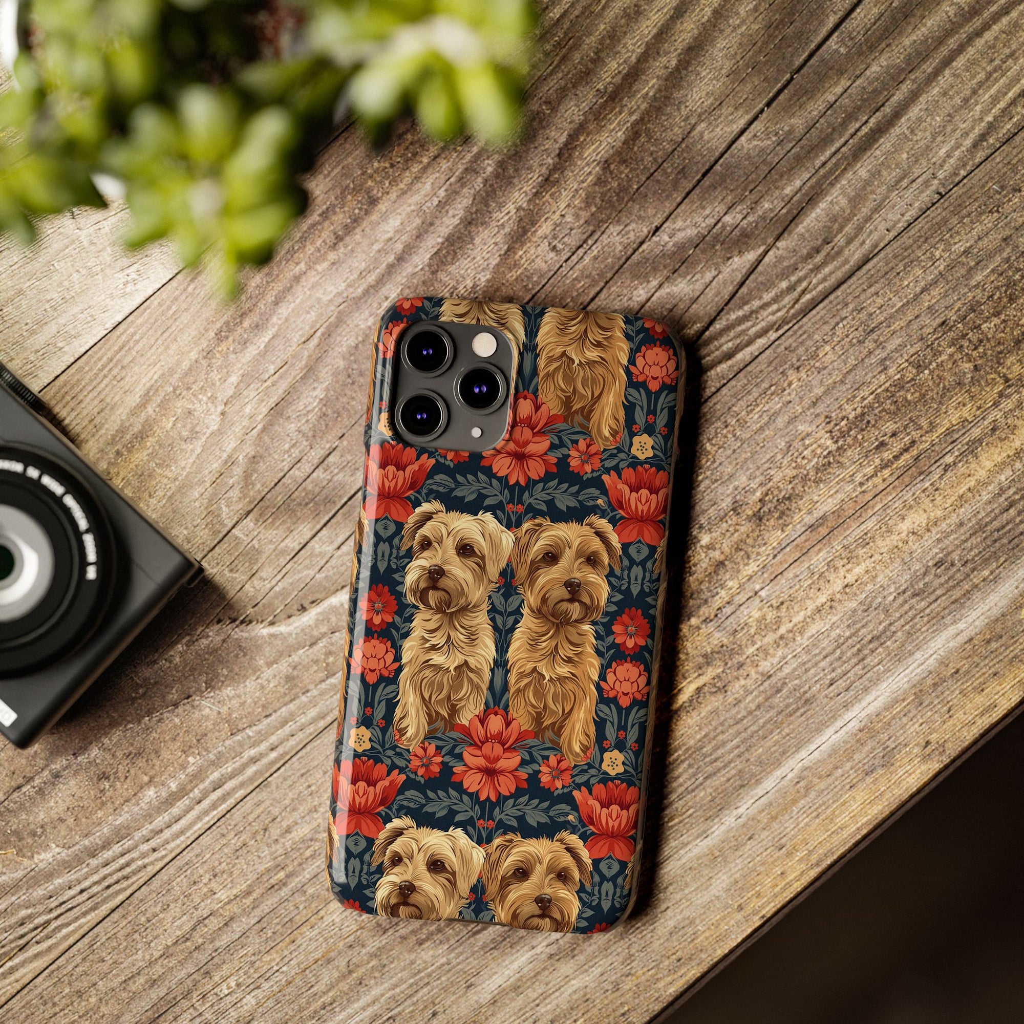 Yorkie Charm Twins Slim Phone Cases