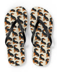 Whimsical Dachsund Dreamcatcher Flip Flops