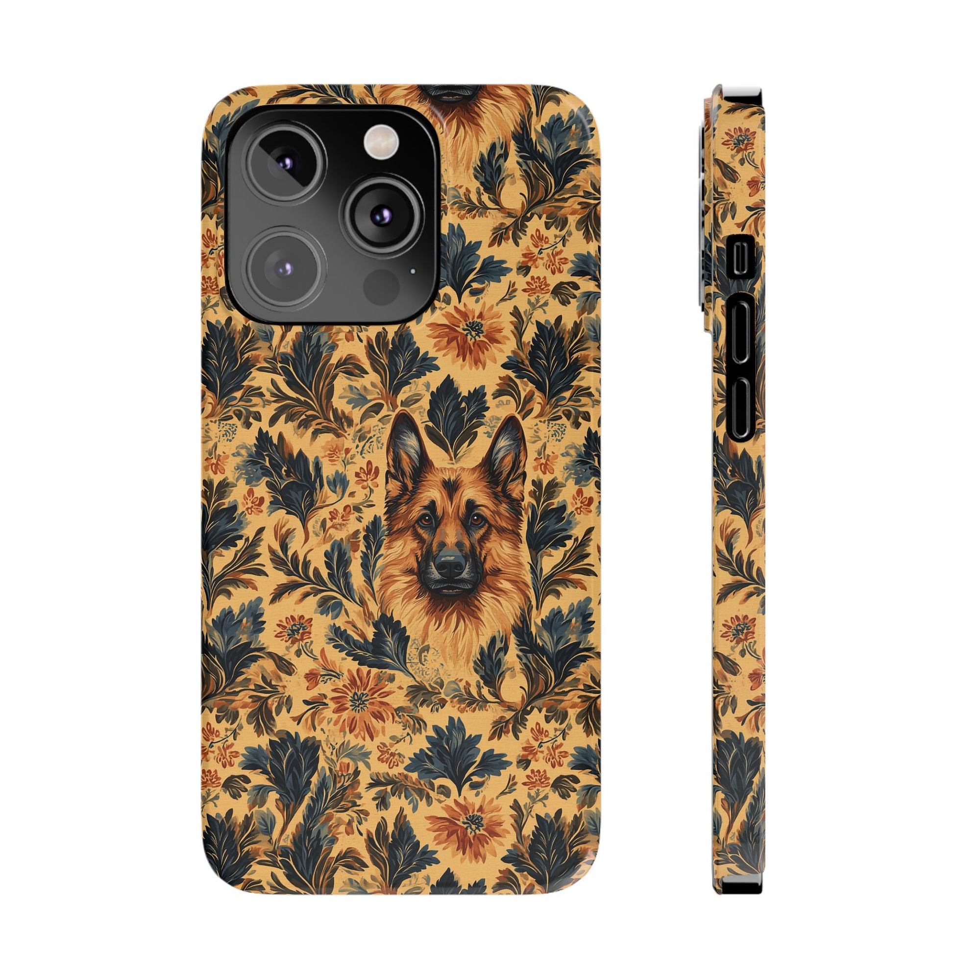 Autumnal German Shepherd Glamour Slim Phone Cases