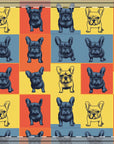 Frenchie Pop Art Pawfection Grid Ceramic Coaster