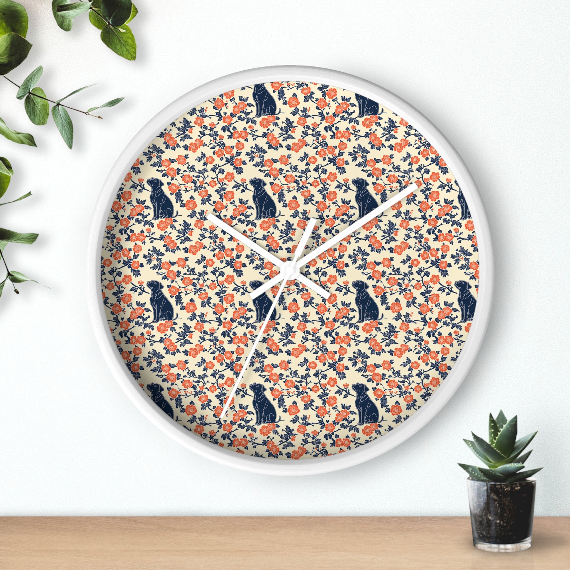 Bloomiful Lab Bouquet Wall Clock