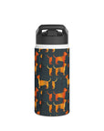 Dapper Dachshund Noir Glow Stainless Steel Water Bottle