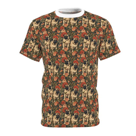 Blooming Pug Paradise Unisex Tee