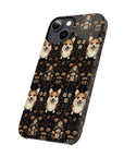 Nighttime Corgi Glow Stride Slim Phone Cases