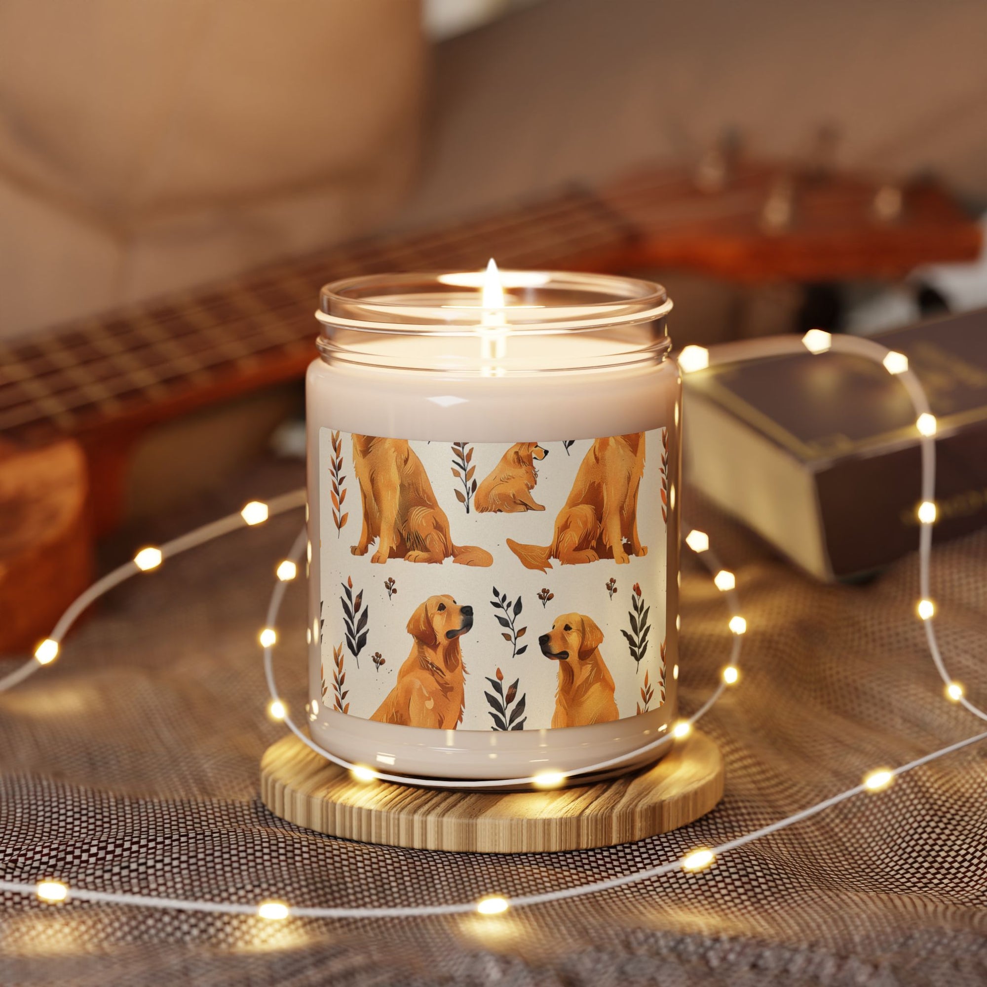 Golden Glamour Paws - Luxe Licks for Regal Retrievers Scented Soy Candle