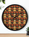 Golden Pawsatronic Tapestry Wall Clock