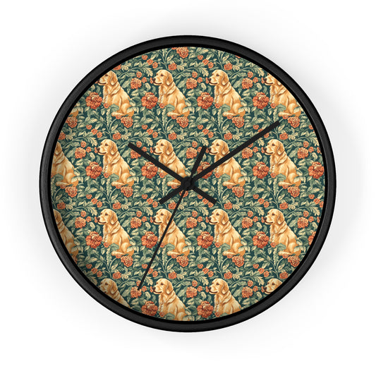 Blooming Goldie Glam Wall Clock