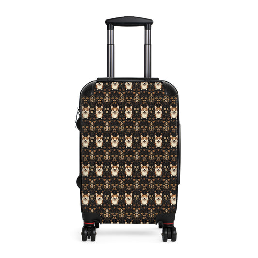 Nighttime Corgi Glow Stride Suitcase