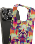 Glitchy Bulldog Blitz Slim Phone Cases