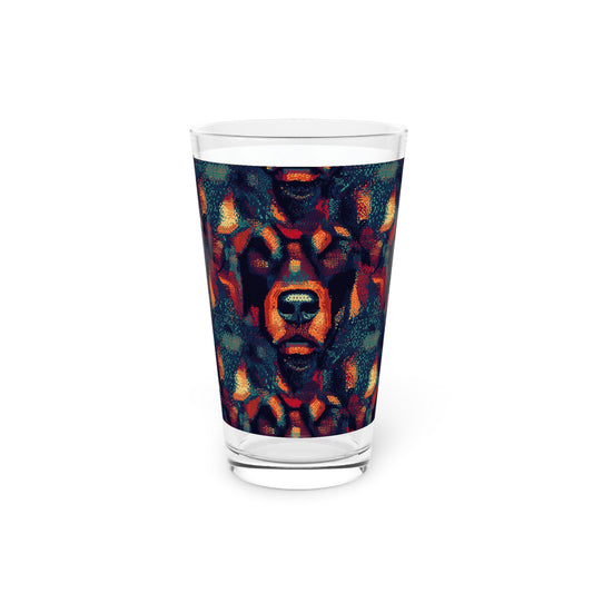 Rustic Rottie Charm Pint Glass