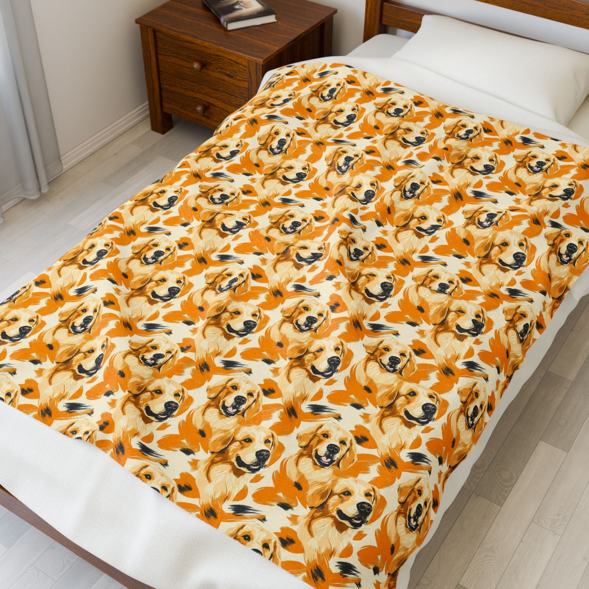 Golden Glitz &#39;n Glamour Woofwear Velveteen Plush Blanket