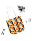 Golden Woof Abstract Glamour Canvas Tote Bag