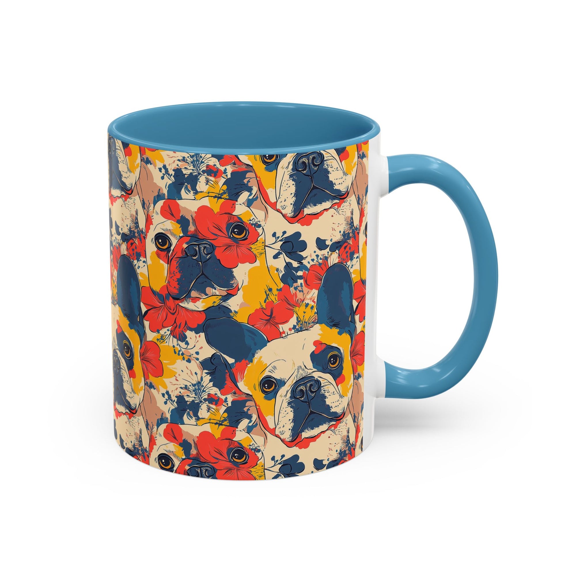 Bloom Pup Frenchietastic Splatter Accent Coffee Mug