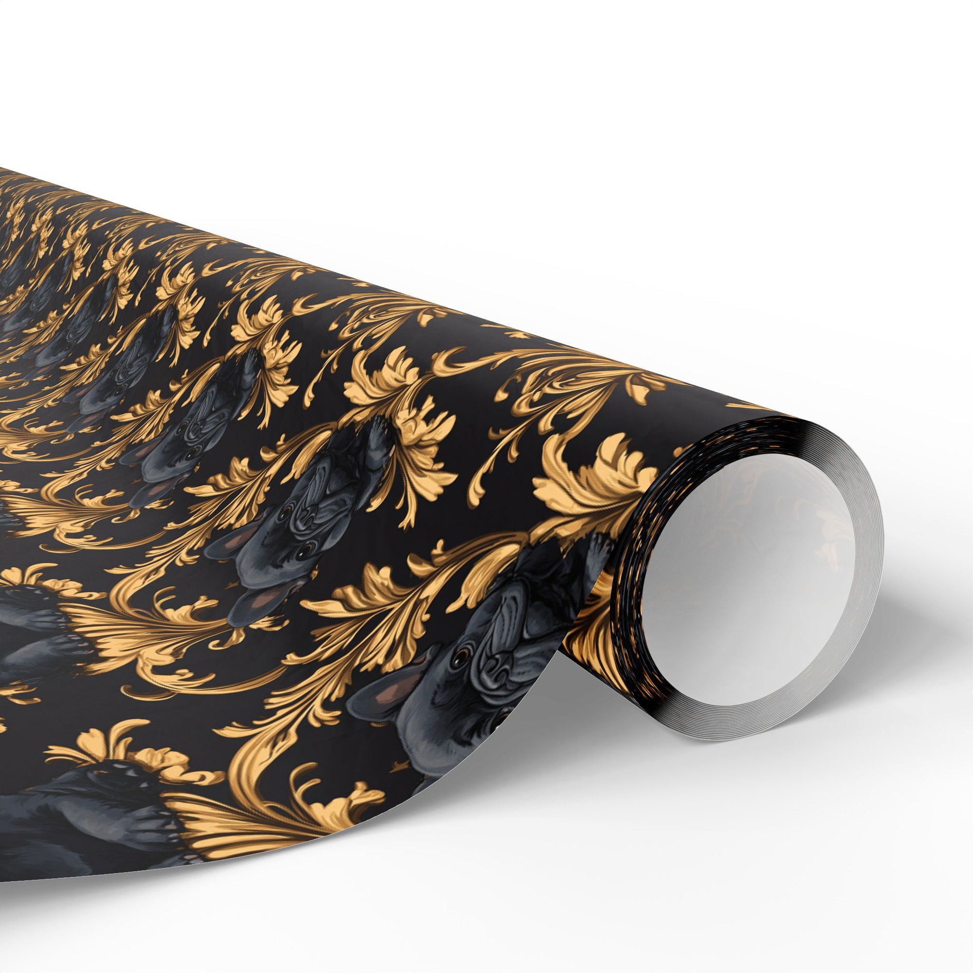 Regal Frenchie Noir Elegance Wrapping Paper