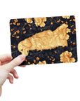 Golden Paws Floral Frenchie Postcards