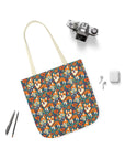 Corgi Carnival Couture Canvas Tote Bag