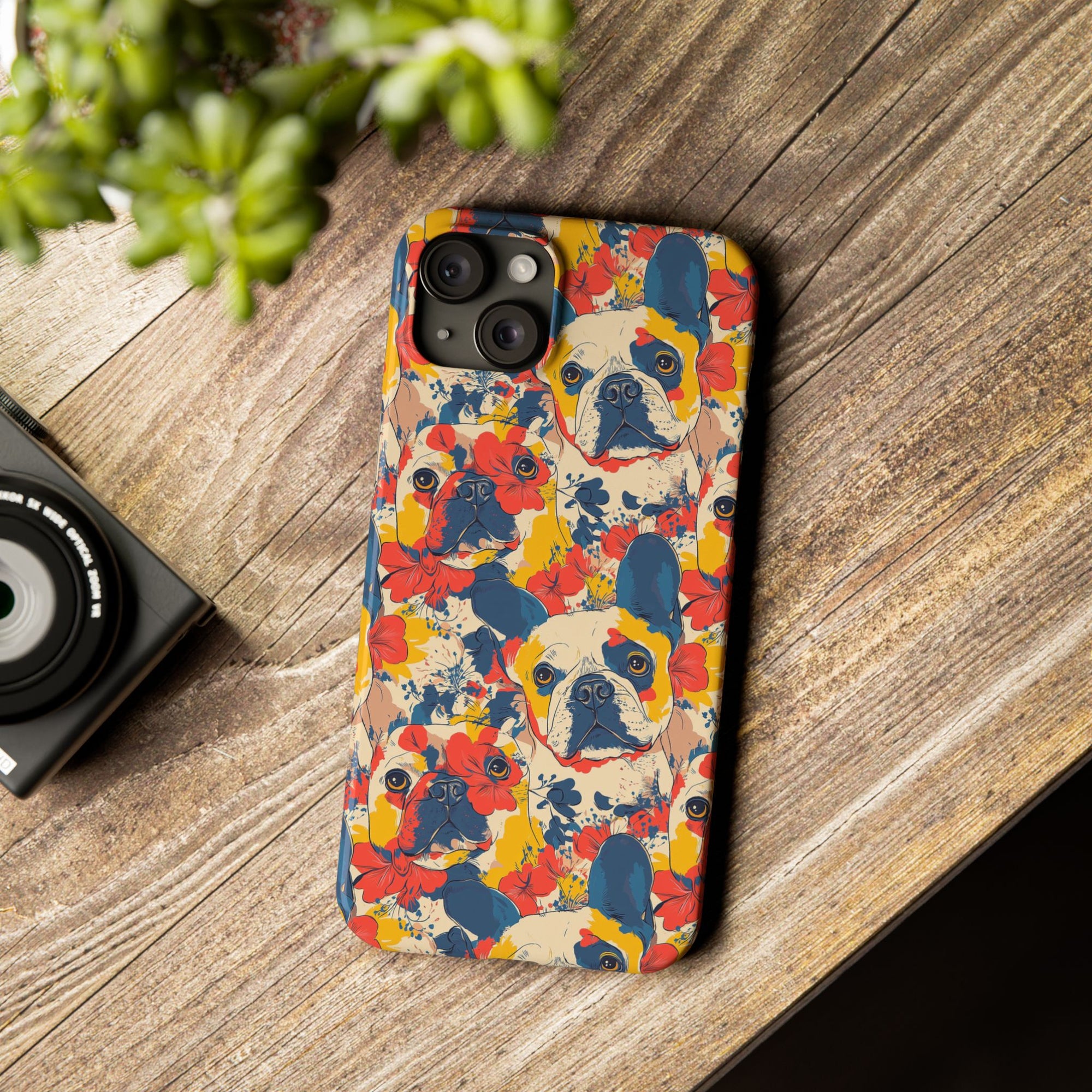 Bloom Pup Frenchietastic Splatter Slim Phone Cases