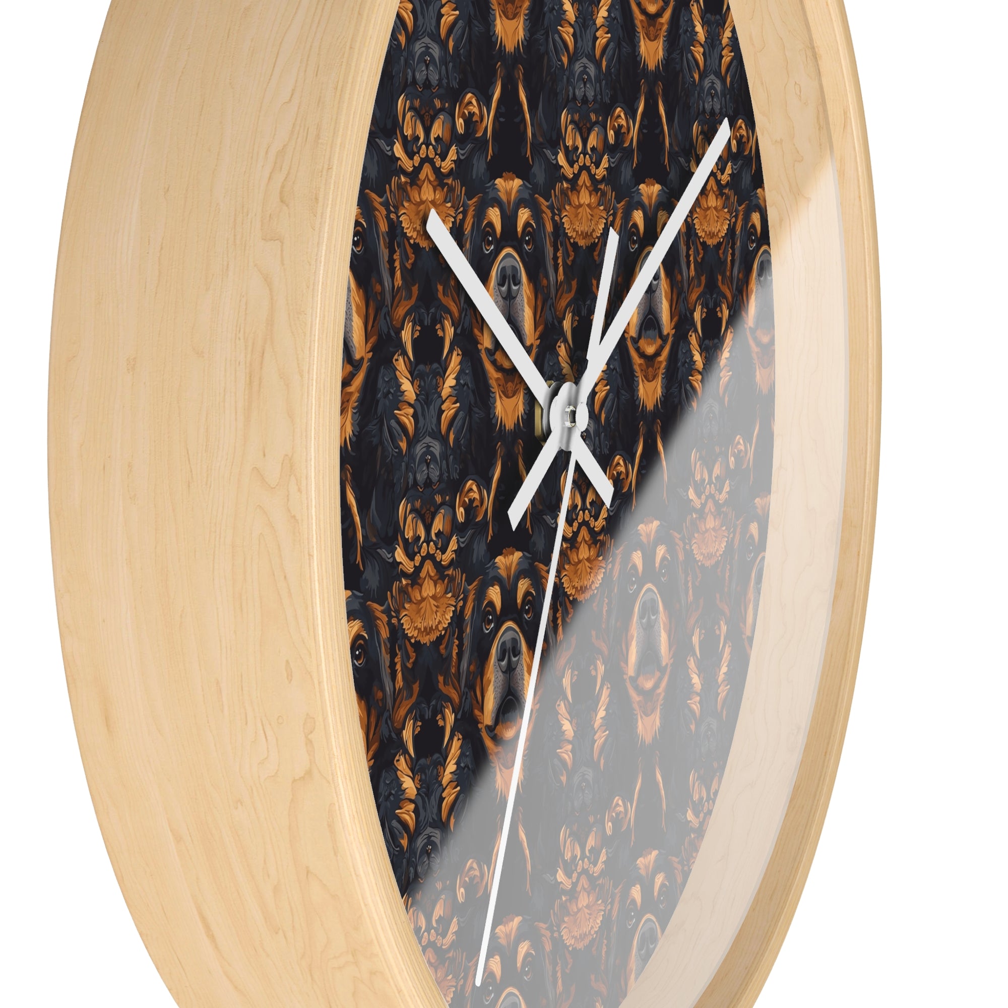 Modern Rottweiler Royalty Wall Clock