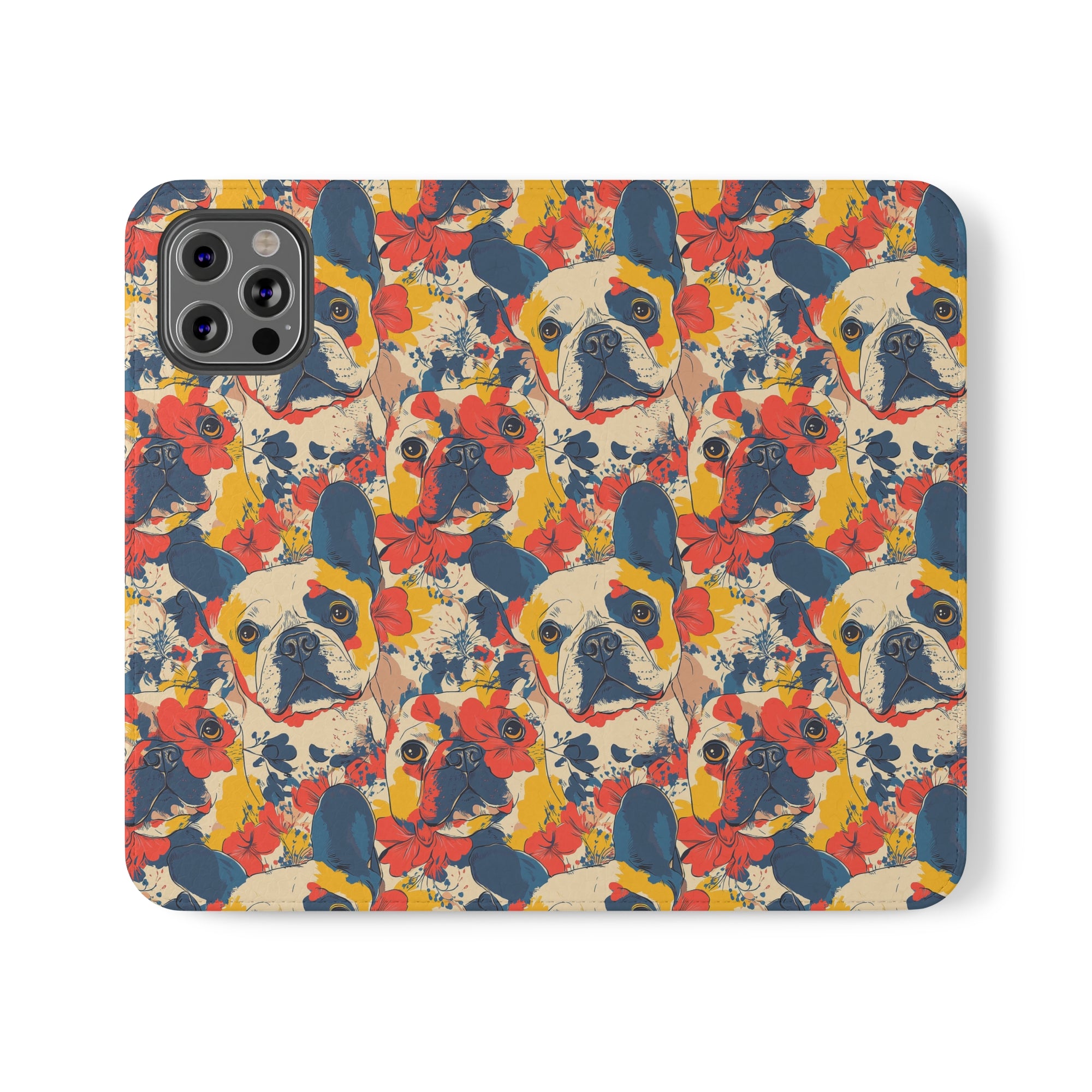 Bloom Pup Frenchietastic Splatter Flip Cases