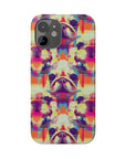 Glitchy Bulldog Blitz Slim Phone Cases