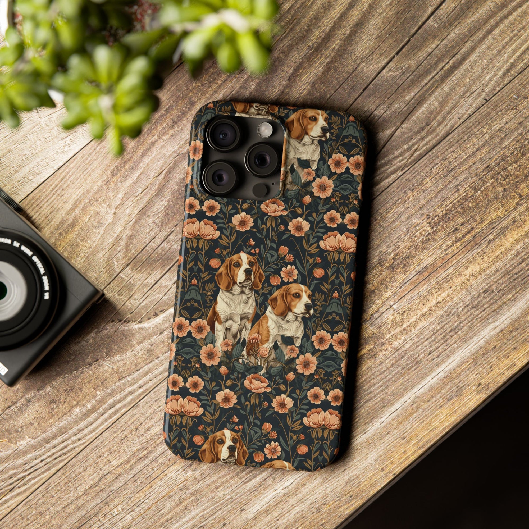 Beagle Blossom Bonanza Slim Phone Cases