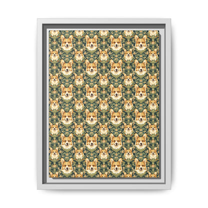 Corgi Charmz Matte Canvas, Framed