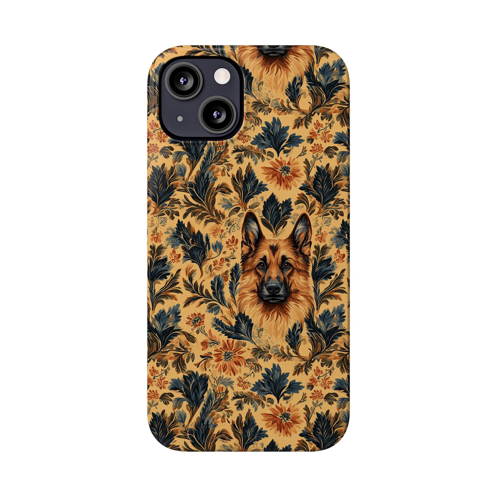 Autumnal German Shepherd Glamour Slim Phone Cases