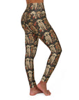 Blossoming Labradors Bouquet High Waisted Yoga Leggings