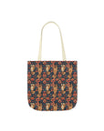 Floral Pawsome Dachsund Delight Canvas Tote Bag