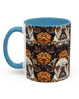 Bloomingly Bulldogistic Bouquet Accent Coffee Mug