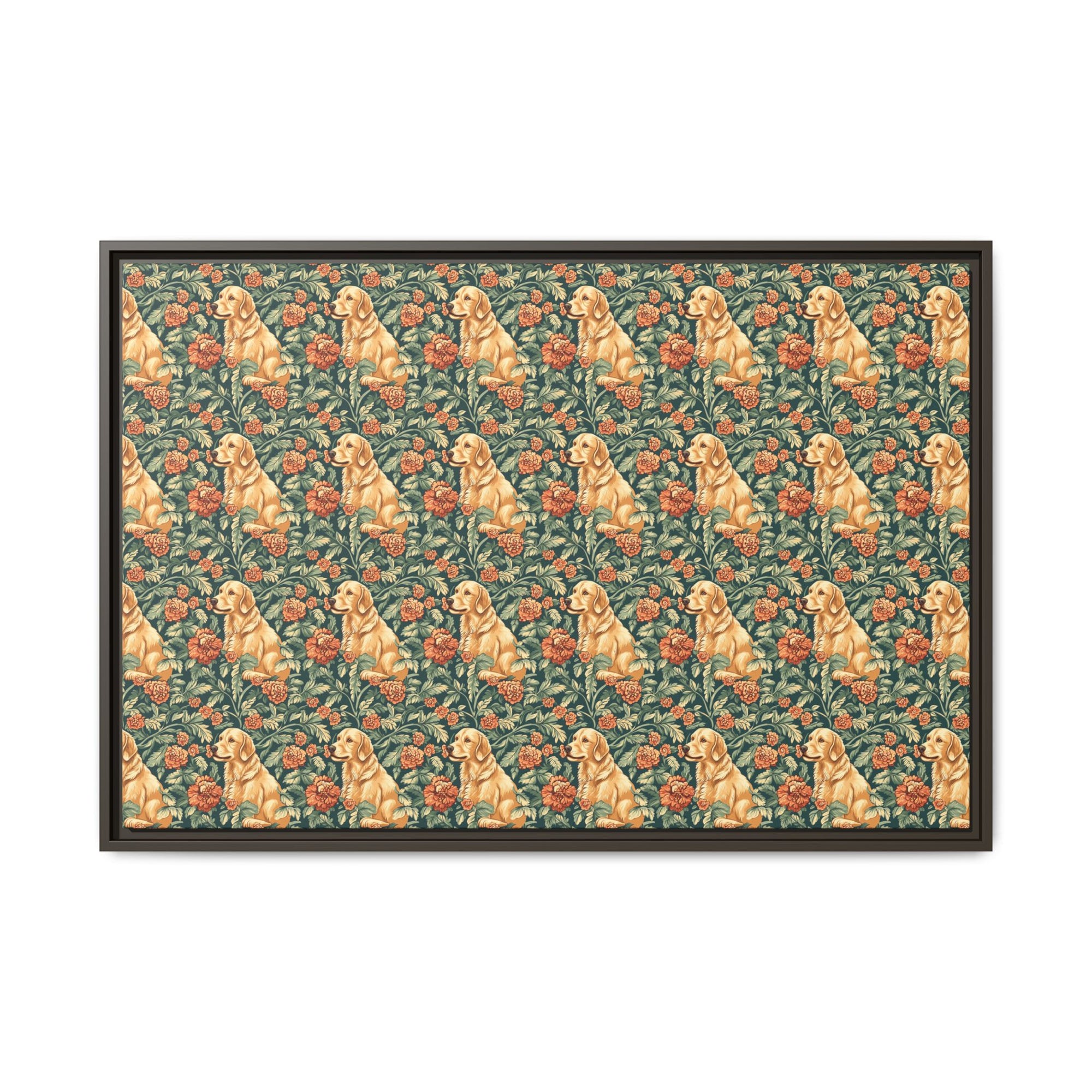 Blooming Goldie Glam Matte Canvas, Framed