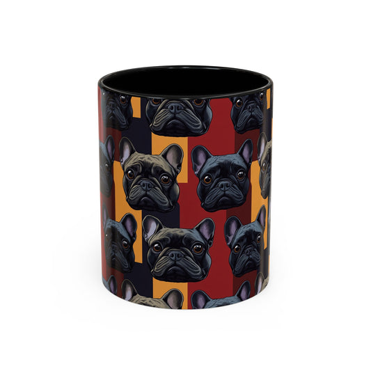 Chic Canine Checkmate - Frenchie Edition Accent Coffee Mug