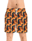 Rottweiler Chic Pawsitivity Men's Mid-Length Swim Shorts