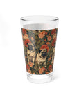 Blooming Pug Paradise Mixing Glass, 16oz