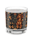 Dapper Dachshund Embroidery Elegance Rocks Glass