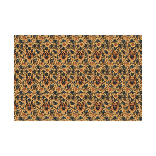 Autumnal German Shepherd Glamour Gift Wrap Papers