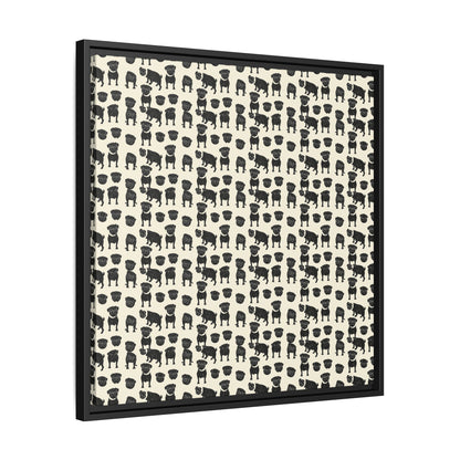 Puggie Pout Perfection Matte Canvas, Framed