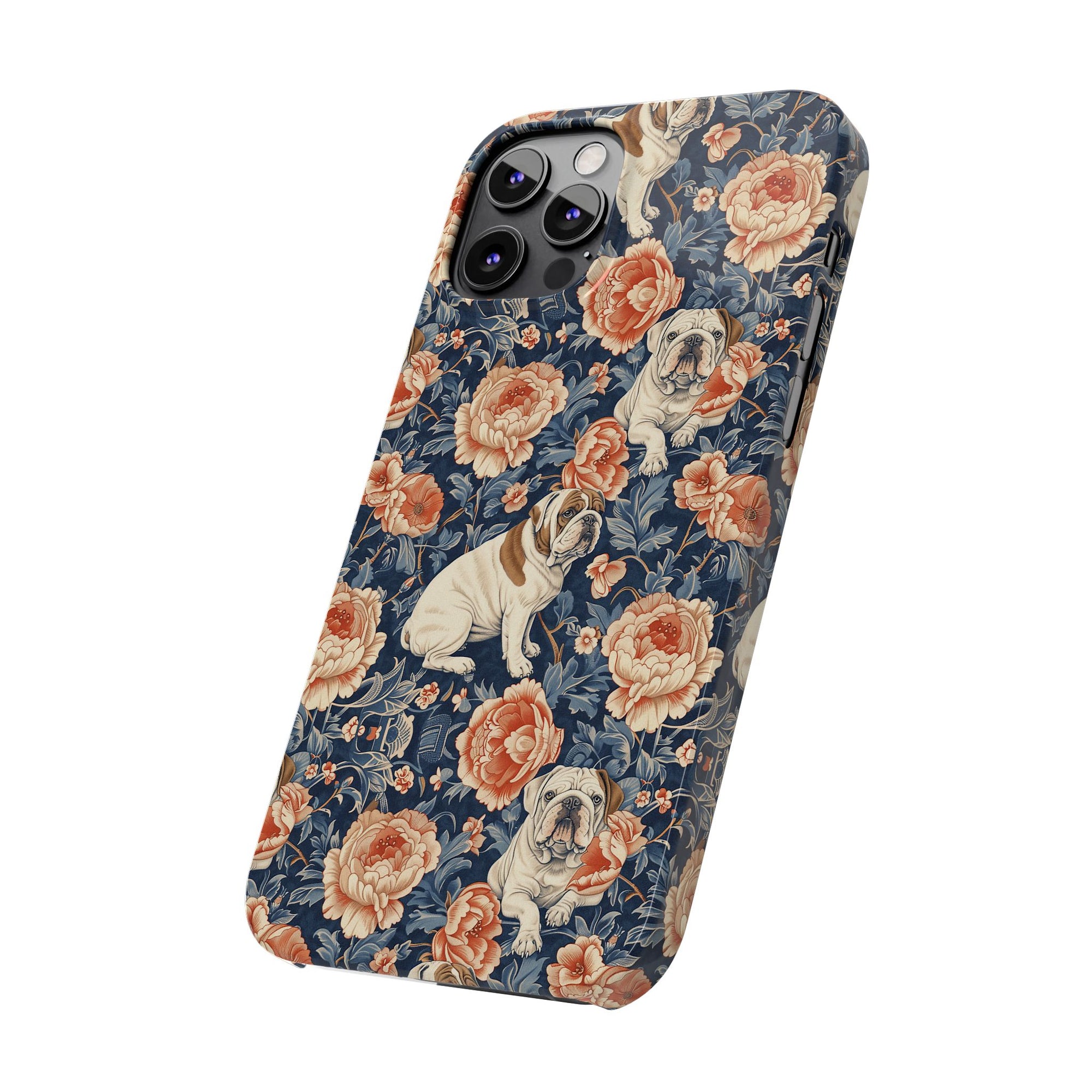 Blooming Bulldog Beauty Slim Phone Cases