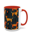 Dapper Dachshund Noir Glow Accent Coffee Mug