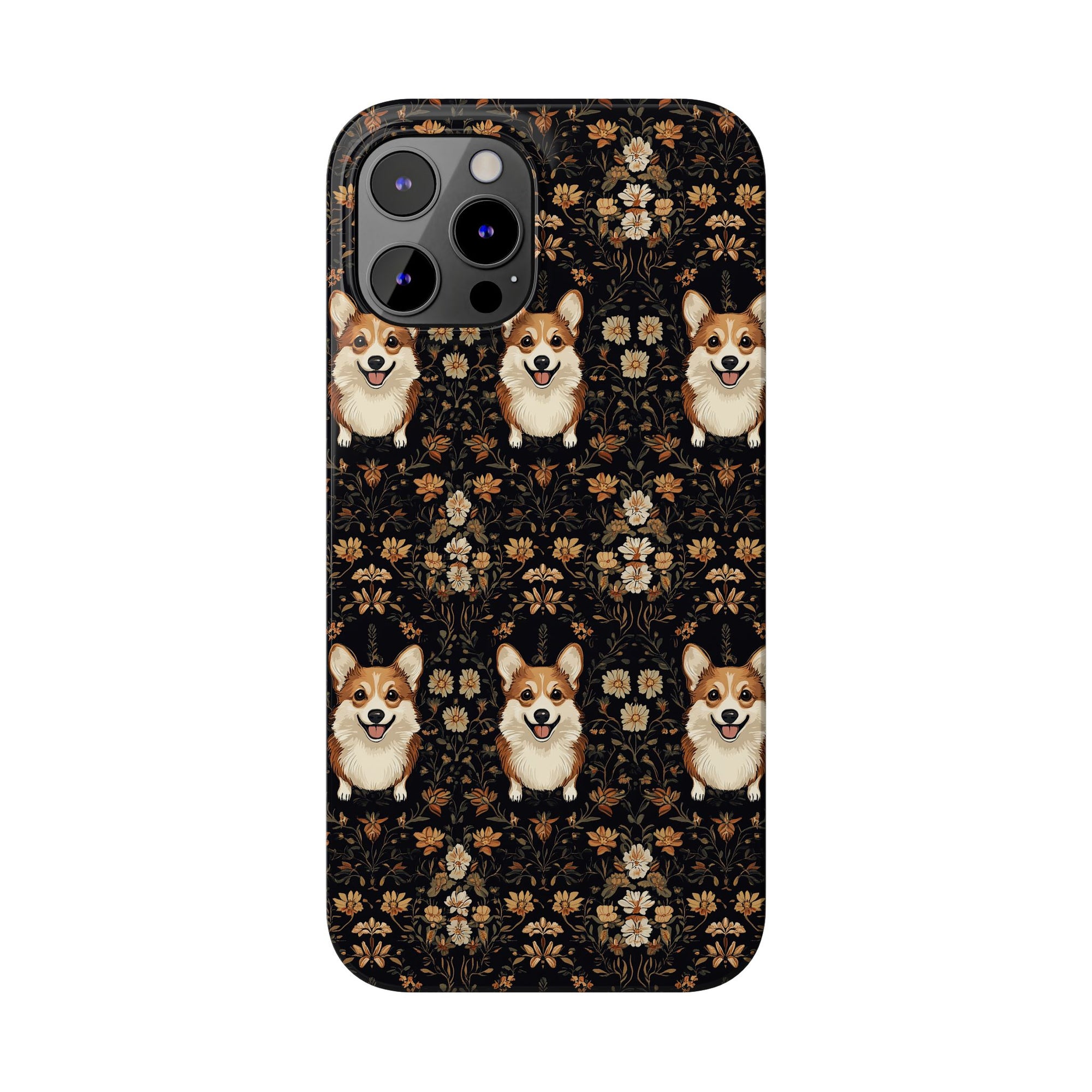 Nighttime Corgi Glow Stride Slim Phone Cases