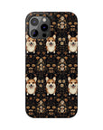 Nighttime Corgi Glow Stride Slim Phone Cases