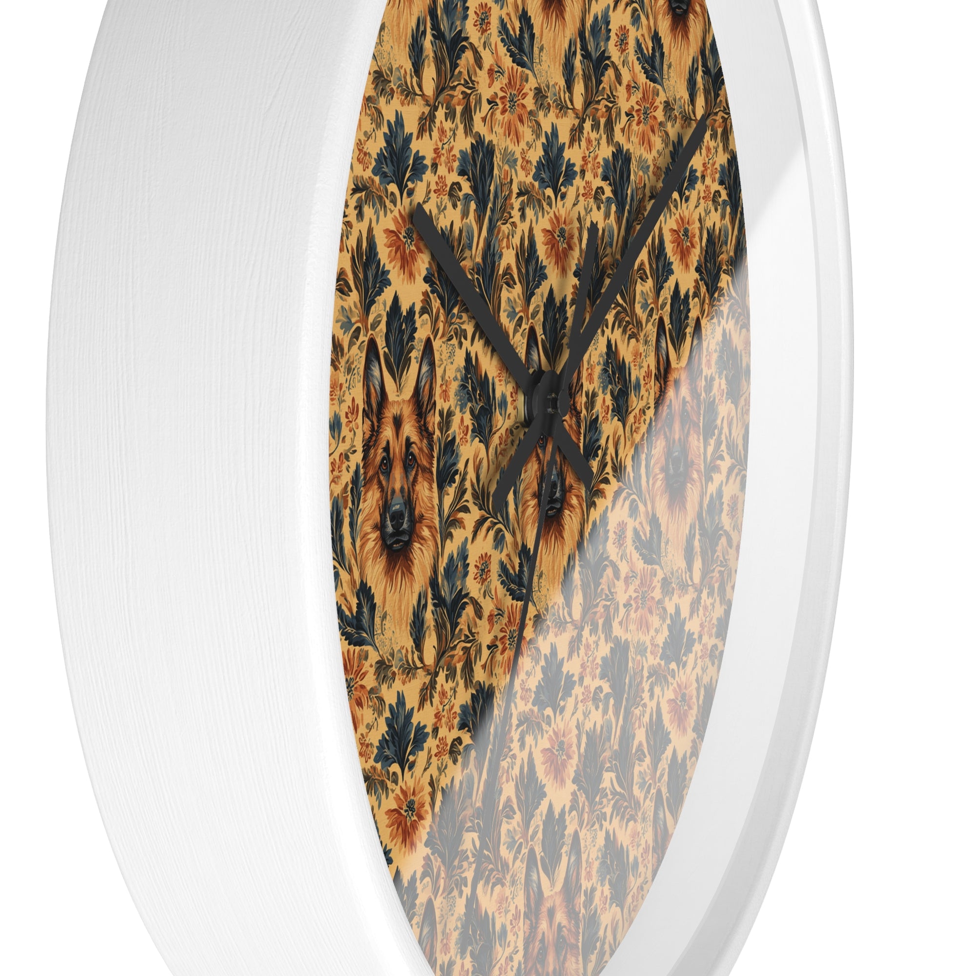 Autumnal German Shepherd Glamour Wall Clock