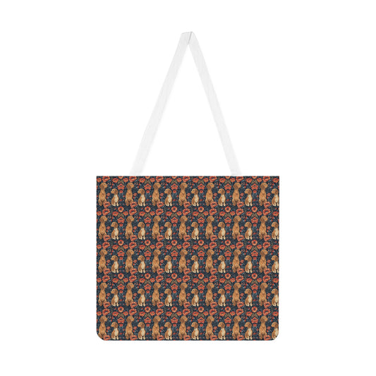 Floral Pawsome Dachsund Delight Shoulder Tote Bag