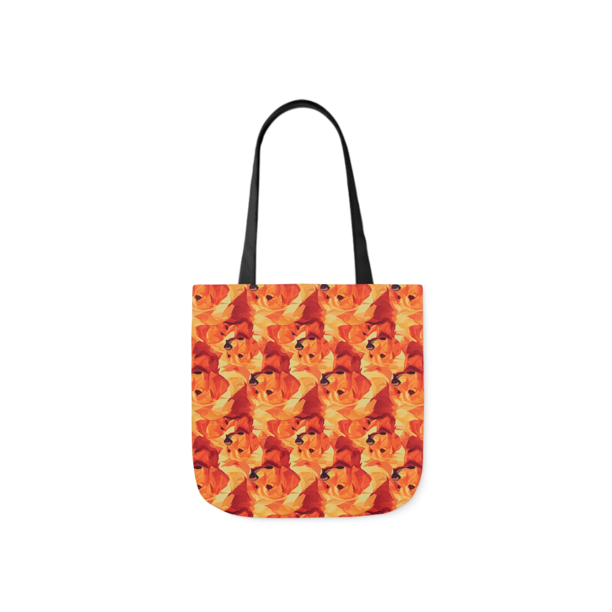 Golden Glamour Paws Canvas Tote Bag