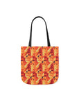 Golden Glamour Paws Canvas Tote Bag