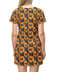 Frenchie Pawsitively Pawsome Peek-a-Boo Perfection T-Shirt Dress