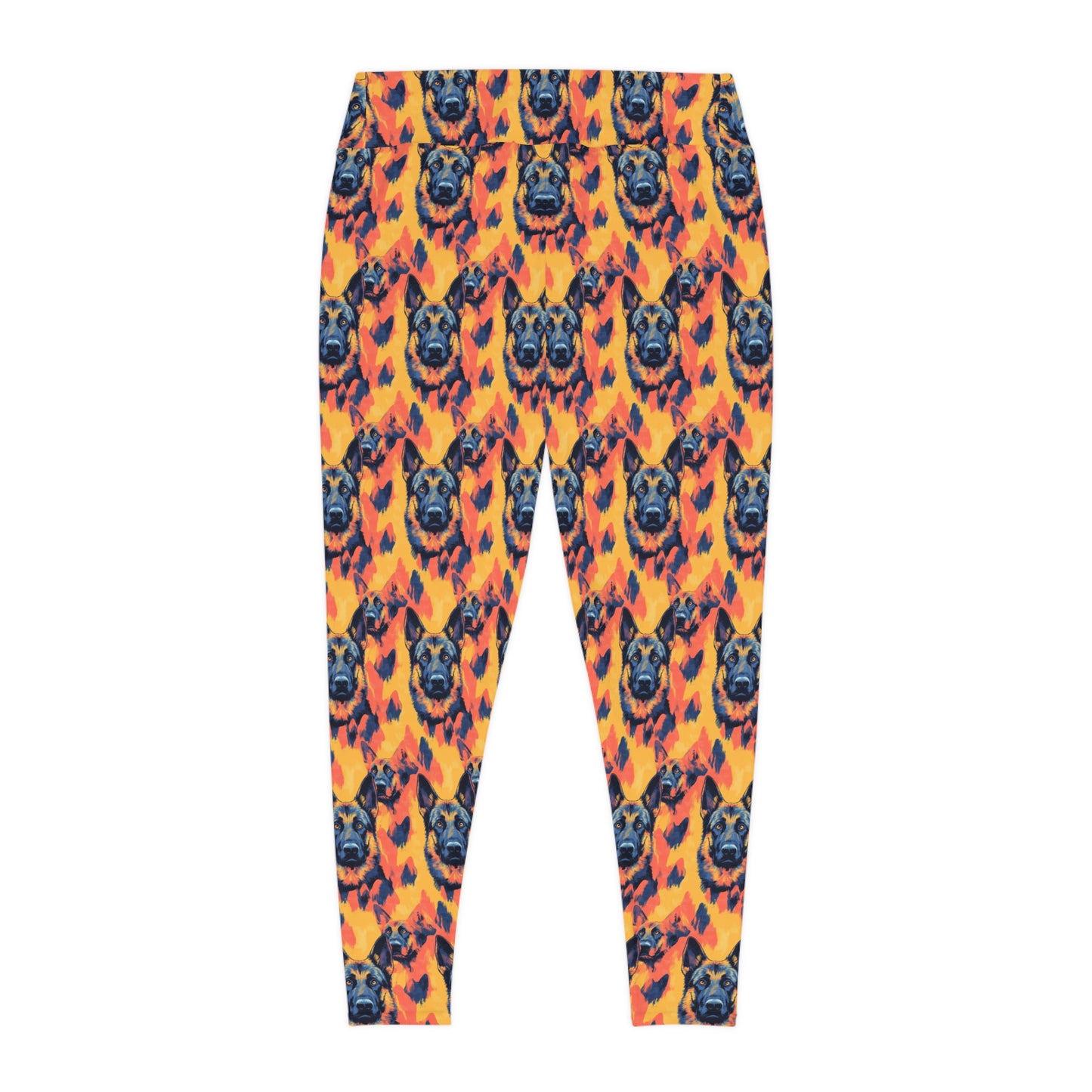 Impressionistic German Shepherds Plus Size Leggings