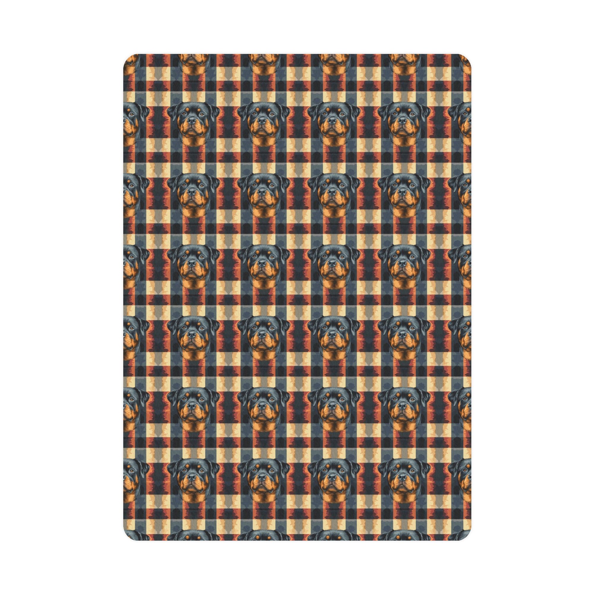 Pawsome Rottweiler Royalty Plaid Postcards